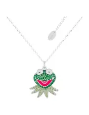 [Couture Kingdom] Disney The Muppets Kermit the Frog Crystal Necklace 52cm in Silver