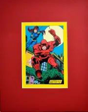 BLACK WIDOW & DAREDEVIL PRINT Professionally Matted