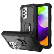 MCC Stylish Shockproof Samsung Galaxy A52 4G 5G Case Cover Heavy Duty A525 [Black+Black]