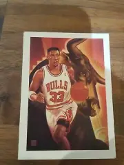 Scottie Pippen - 1991-92 NBA Hoops Insert Chicago Bulls 1 bad corner Card #506