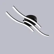Modern Led Chandelier Black Semi Flush Mount Ceiling Light Fixture,DIY Hallway Light for Hallway, Entrance, Cafe,Living Room, Bedroom, Corridor, Porch
