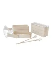 [Boutique Baby Designs] Twin Pack Bento box 3 Tiered Lunch Box Wheat