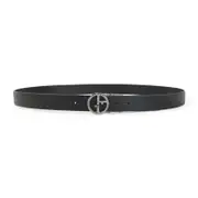 [Giorgio Armani] Giorgio Armani-Black Plate Belt-Uomo OS OS