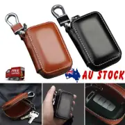 Car Key Case Wallet Leather Cage Fob Pouch Keyless Bag Purse Zipper Case