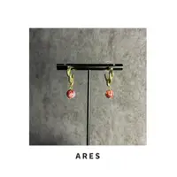 在飛比找蝦皮購物優惠-天然石耳環【串珠款】-戰神阿瑞斯 Ares-紅膠花