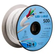 LED Cable 4 Conductor Jacketed in-Wall Speaker Wire UL/cUL Class White Sleeve