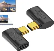 DISPRA Right Angle, Lightweight Type C Right Angle Adopter, Fast Charging Transmission Right Angle Charge Connector, Easy To Carry Charging Down Adapters For Home Offices Schools