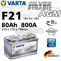 在飛比找Yahoo!奇摩拍賣優惠-[電池便利店]德國華達 VARTA F21 80Ah L4 