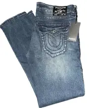 TRUE RELIGION GENO SN FLAP BIG T 102929 RELAXED SLIM JEANS 36 X 33