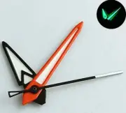Arrow Shape Green Lume Orange+Black Trim Watch Hands for NH35 NH36 NH70