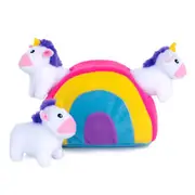 Zippypaws Unicorn Rainbow Burrow Soft Dog Toy