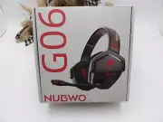 NUBWO G06 Dual Wireless Gaming Headset with Microphone 2.4Ghz 50mm Driver Red