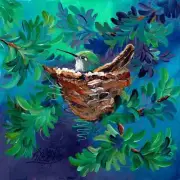 Hummingbird Accent & Decor Tile Susan Libby Art SLA106AT