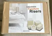 Furniture Risers, Bed/Sofa/Desk/Table/Chair Leg/Fridge, Rectangle, Adjustable
