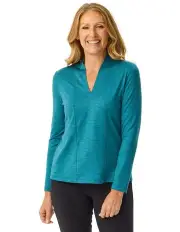 [Fella Hamilton] Hedrena Panelled Long Sleeve Top in Ocean