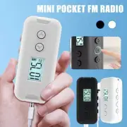 Mini Pocket FM Radio Portable 50 108MHZ Radio Receiver with Hot LCD V7 new~