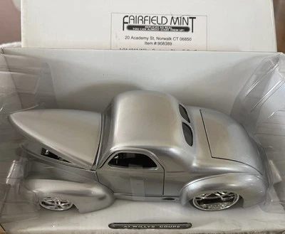 Fairfield Mint (JADA)~ 1941 WILLYS CUSTOM - SILVER D-ROD$ ~ 1:24 NIB