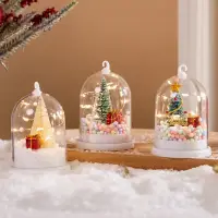 在飛比找蝦皮購物優惠-聖誕節裝飾品兒童發光火樹銀花禮物小夜燈桌面聖誕樹雪景擺件布置