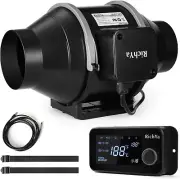 Inline Duct Fan, Silent 4" Ventilation Exhaust Fan with Motor Controller
