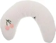 DRESSOOS Cat Half Moon Pillow Puppy Dog Pillows for Small Dogs Cat Calming Products Beige Plush