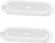 iplusmile 1 Pair Transparent Range Hood Lamp Covers Light Lens Covers for Cooker Hood Elegant Design for Home Restaurant Easy Replacement for Bright Illumination