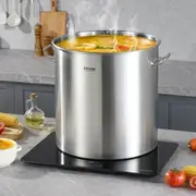 84QT Stainless Steel Stockpot Cooking Kitchen Sauce Pot with Basket Lid
