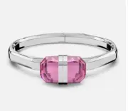 SWAROVSKI CRYSTAL LUCENT MAGNETIC BANGLE PINK SIZE LARGE 5633628.NEW IN BOX