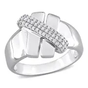 Julianna B. 1/4 CTW Diamond Crossover Design Ring 14k in White Gold/diamond at Nordstrom, Size 12