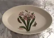 ❤️Portmeirion Botanic Garden 11.5” Oval Baker AMARYLLIS BELLADONNA Lily NWT