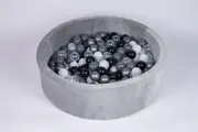 Joy Baby Alexander Grey Round Ball Pit