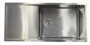 980mm Piato LARGE BOWL Brushed Undermount Kitchen Sink 1.2mm Thick S/Steel