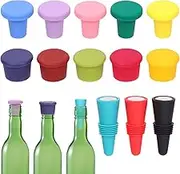 Swpeet 13Pcs 3 Styles Silicone Wine Stoppers Assortment Kit, Airtight Seal on Wine Bottles Reusable Beer Bottle Stopper Beer Glass Bottle Sealer Stoppers Beer Champagne Wine Storage Keep Fresh Tools