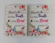 2 PACK RELIGIOUS NOTEBOOK BLESSED IS THE ONE WHO TRUSTS IN THE LORD JEREMIAH 17