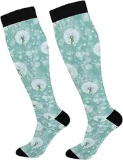[AIXIWAWA] Sports Socks-Flying Floral 1 Pair for Women Men, Knee High Long Socks for Athletic Casual, Multicolor