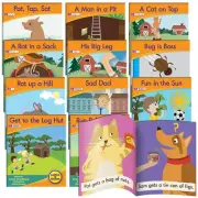 12 Decodable Readers Phase 2 - Letter Sound FICTION Books by Junior Learning Jun