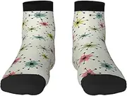 [JBYJBX] Atomic Stars Pattern Print Adult Socks Womens Mens Workout Thermal Cozy All-Season Gift Holiday Articles Use