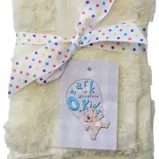 Ozark Mountain Kids Lovey Baby Blanket Yellow Tufted Fabric