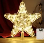 Star Christmas Tree Topper with Lights - Battery Operated