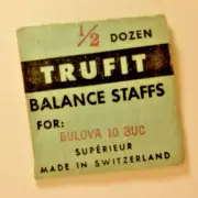 Swiss watch balance staff BULOVA 10 BUC, bestfit 100/1576 INCA RONDA