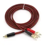 Rca To Y Spade Plug Speaker Cable, Speaker Wire Rca Male To U Fork Plu