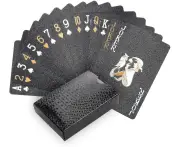 Cool Black Foil Poker Playing Cards, Waterproof Deck Of Cards With Gift Box, Use For Party And Game Size 5.13 x 0.69 x 3.63 inches Colour Black-colorful