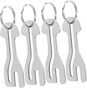 Gadpiparty 4Pcs Metal Trolley Token Keyring Shopping Trolley Release Tool Portable Keychain Tokens for Supermarket Trolleys Easy to Use and Compact Design