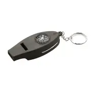4 In 1 Emergency Whistle Compass Magnifier Thermometer Crisp Sound Keychain