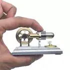 New Mini Retro Hot Horizontal Stirling Engine Model J06C Aluminum Alloy Base