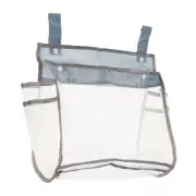 Mesh Beach Bag, Building Blocks Bath Supplies Storage Hanging Bag, Gray