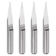 1/8" Shank 0.3mm Tip 20 Degree Solid Carbide Wood Engraving CNC Router Bit 4pcs