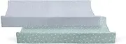 Bubba Blue Nordic Waterproof Change Mat Cover, 48 x 82 cm Size, Sky/Mint (Pack of 2)