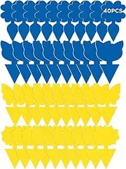 GeeRic Pack of 40 Fly Traps, Yellow Boards and Blue Boards, Sticky Insect Traps, Against Fungus gnats, aphids, nematodes, White Flies and Miner Flies, Premium Sticker Fly Trap