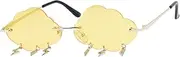 [WOFASHPURET] 1 Pair Cloud Sunglasses Weird Shaped Glasses Beach Sunglasses Metallic Sunglasses Shaped Sunglasses Rimless Glasses for Men Mens Shades Prom Glasses Halloween Clothing Man PC Red