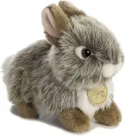 Aurora World Miyoni Baby Bunny Plush, Grey